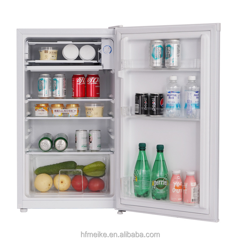 92L White Single Door Upright Retro Mini Small Fridge Refrigerator For Home