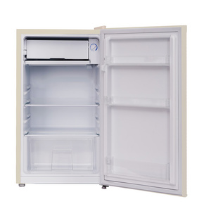 92L White Single Door Upright Retro Mini Small Fridge Refrigerator For Home