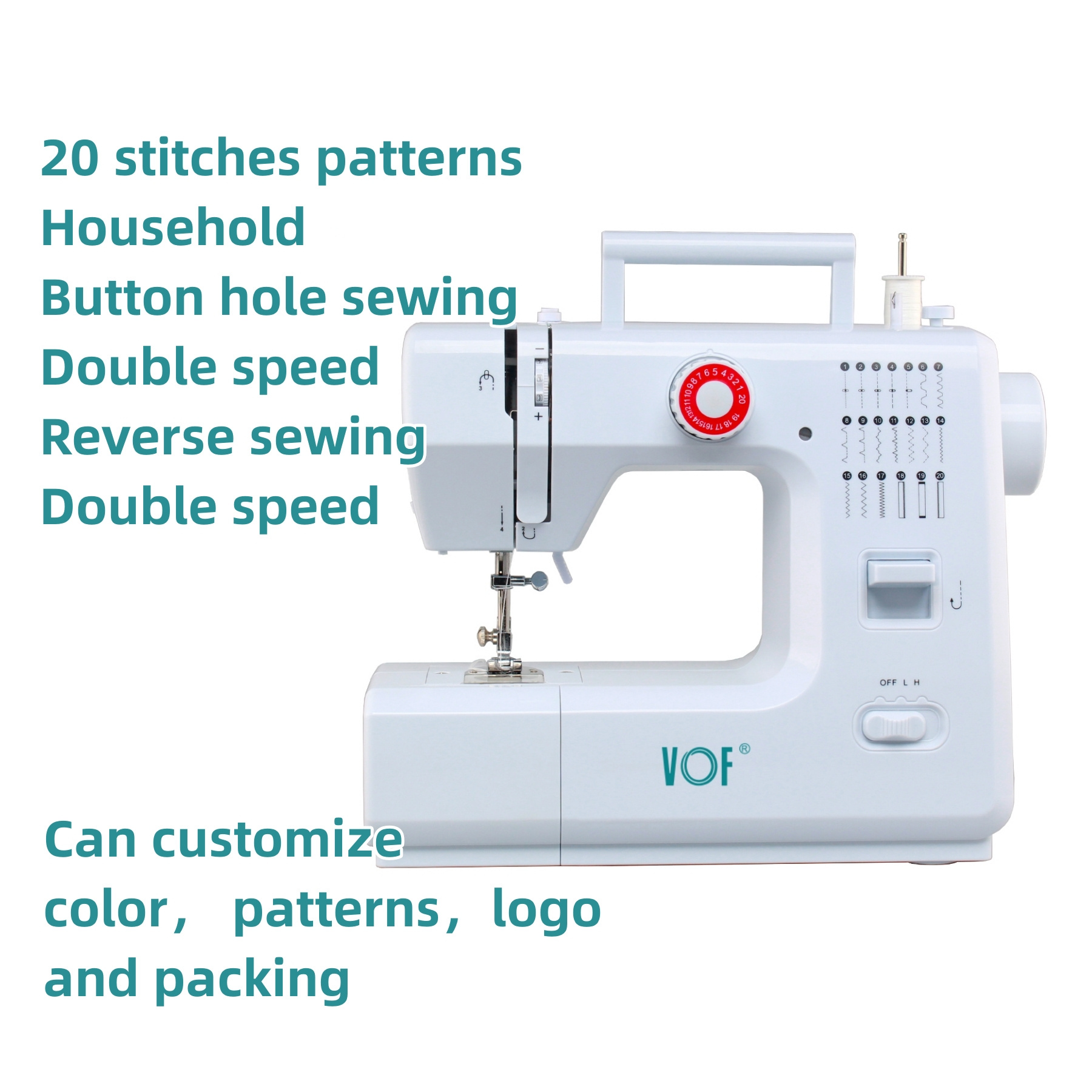 maquinas de coser CE ET RoHS Home use domestic Sew Jeans FHSM-618 20 stitch household Zigzag overlock mini Sewing Machine