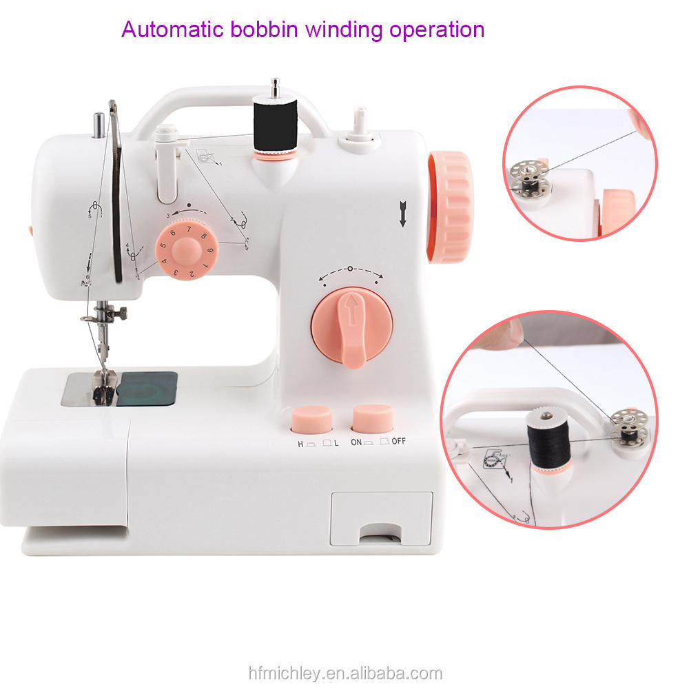 FHSM 318 domestic manual mini electric overlock butterfly sewing machine