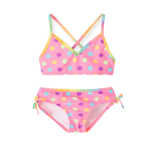 2020 Hot Selling Swimwear Baby Girls Two-Piece Swimwear Kids Dot Printed Bikini Set  Children's Color Changing Beachwear