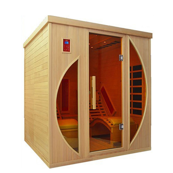 Luxury Solid Wood Modern Hemlock Far Infrared 2 Person Sauna Room with steam heater