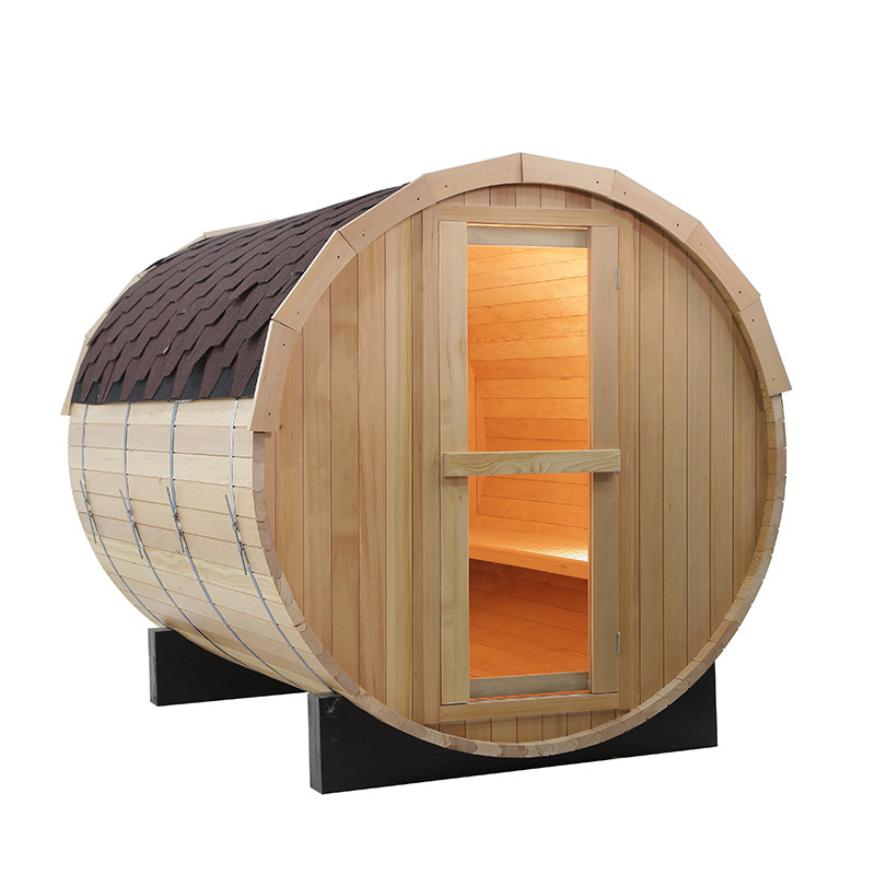 4 person outdoor barrel sauna room traditional red cedar Sauna Bucket for sale