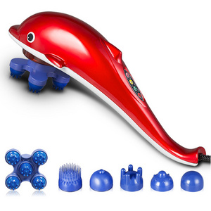 Hot Selling Multifunction Electric Massage Vibrator Dolphin Infrared Handheld Massager LC-889 BODY Massage Hammer Adjustable