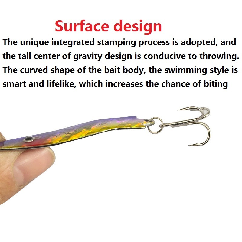 New design Pesca Fishing Lure Spoon 7g/5.8cm with 3X strength hook to attract fish