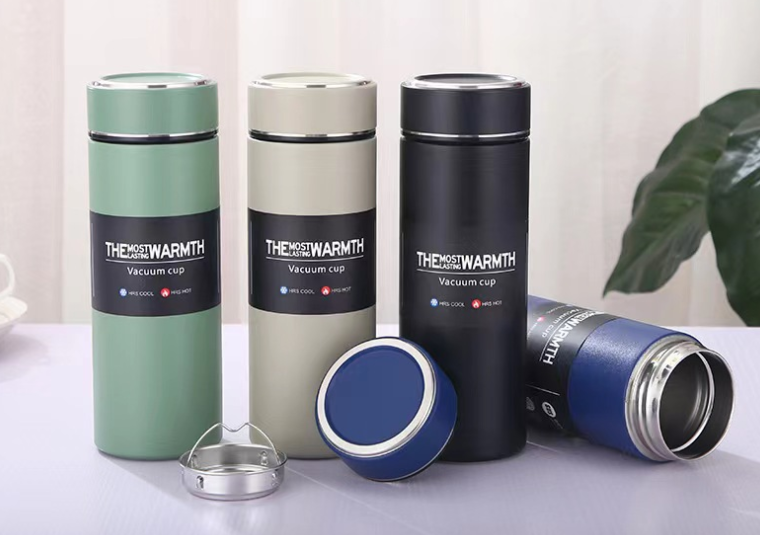 Business Water Bottle Leak Proof Vacuum Insulated Stainless Steel Hot Cold Thermo Mug Standard Metal Canteen