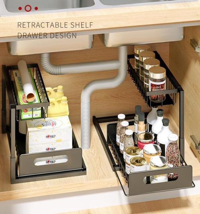 Under Sink Organizers And Storage 2 Tier Pull Out Under Sink Storage For Kitchen Metal Bathroom Cabinet Organizer Shelf