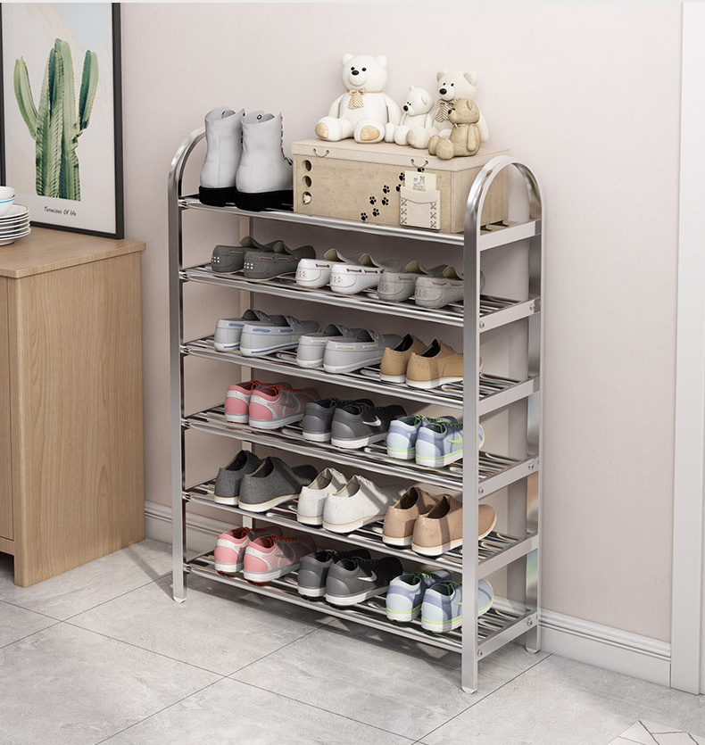 Stainless Steel Shoe Rack Shoe Shelf Storage Organizer Footwear Organizer For Shoe Cubby Living Room