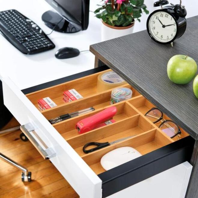 Expandable Drawer Organizer For Utensils Holder Adjustable Cutlery Tray Wood Drawer Dividers For Silverware Kitchen