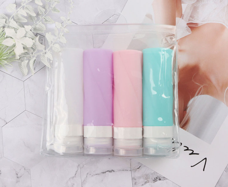 Travel Portable Silica Gel Hand Cream Container Shampoo Lotion Face Cleanser Empty Tube Package