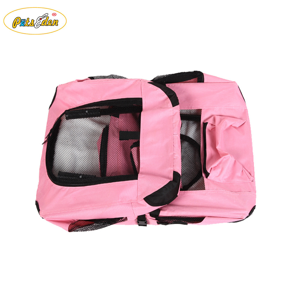 Wholesale Portable Soft Pink Pet Carrier For Dog Travel Bag Crate for Dog