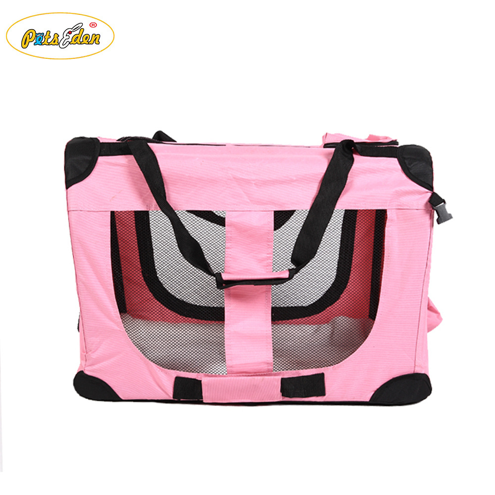 Wholesale Portable Soft Pink Pet Carrier For Dog Travel Bag Crate for Dog