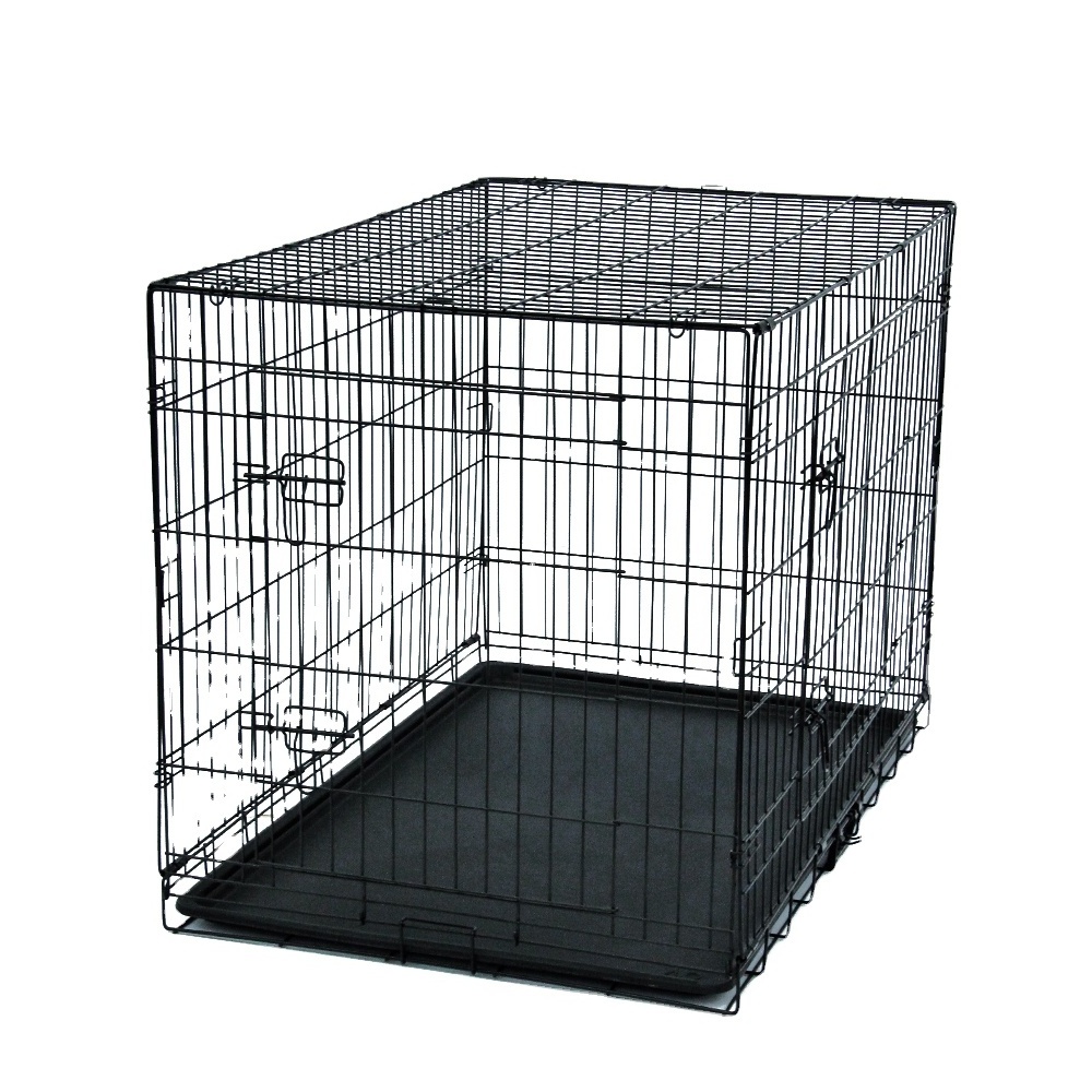 Outdoor Metal Foldable Black Dog Crate