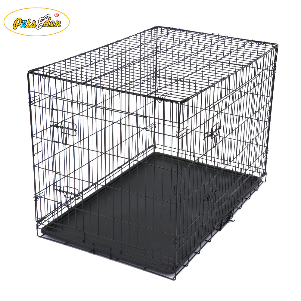 Factory Wholesale Cheap Solid Metal Foldable Dog Cages Multiple Sizes Pet Kennel Cage For Sale