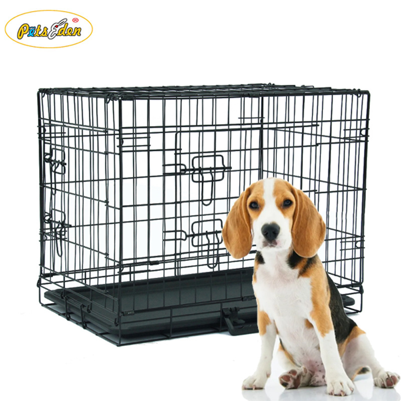 48'' Foldable Collapsible Metal Large XXL Dog Cage Metal Kennels, Stackable Dog Cages For Large Dog, Wholesale Pet Crates