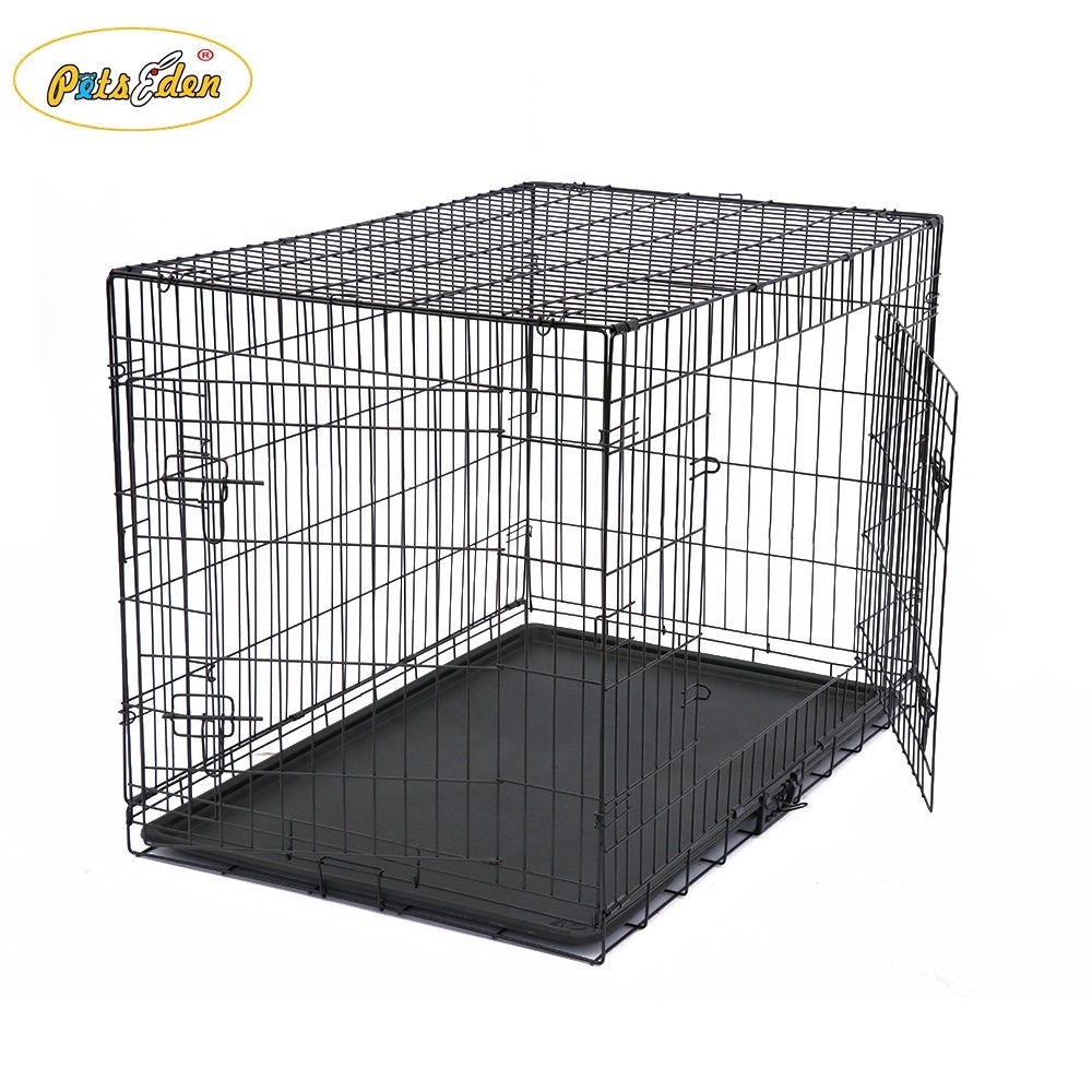 Outdoor Metal Foldable Black Dog Crate