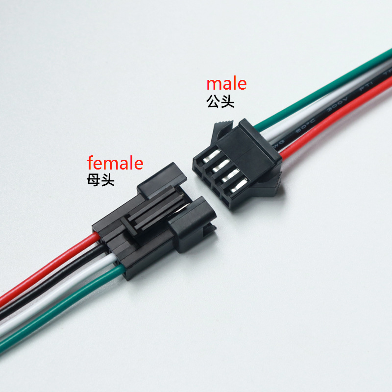 Led Lamp Male 4 Pin 4pin Plug Smp-04v-bc Single Pcb Kit 2.54mm Socket Famale Header  Sm Connector Pigtail Cable