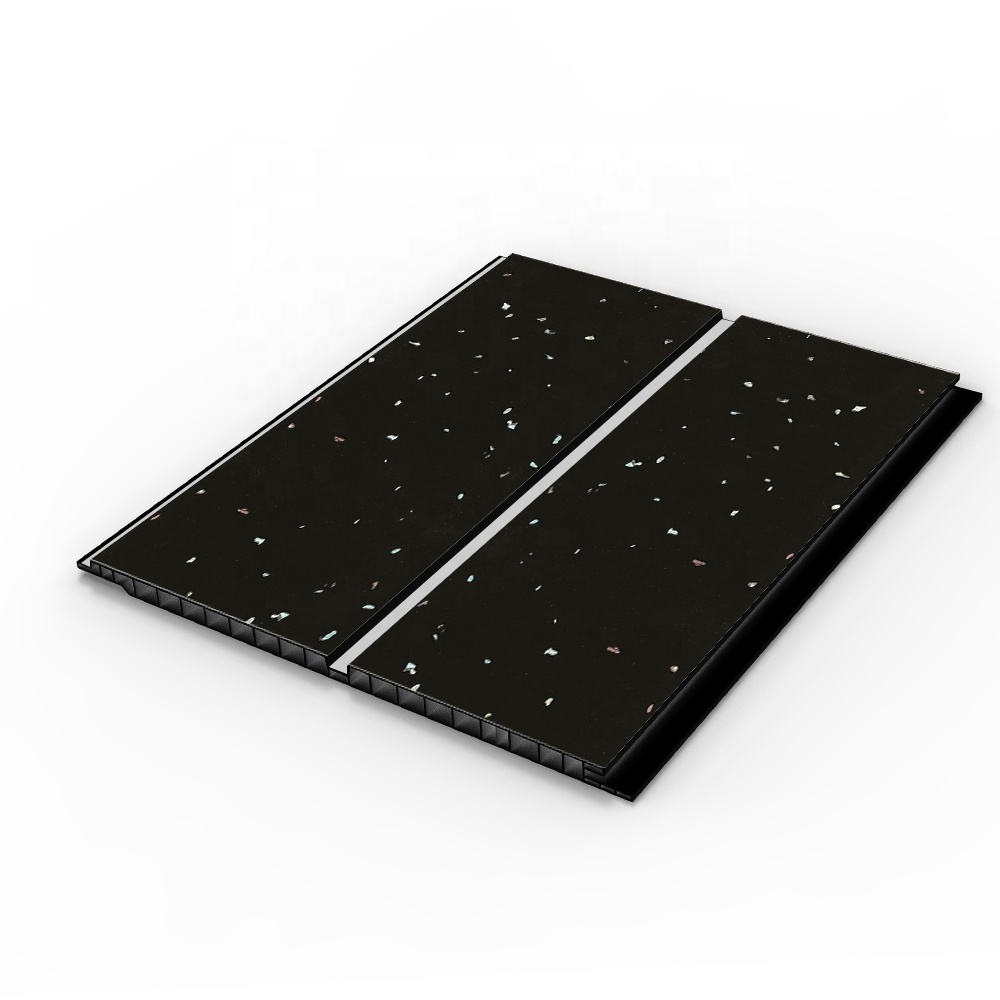 UK Hot sale Black Sparkle PVC Ceiling tiles cladding for wet wall bathroom wall panel