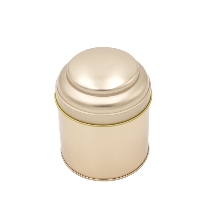 75*90mm Luxury Frosted Gold Silver Metal Tea Cans Round Aluminum Tinplate Candle Tin Jars Holder Container