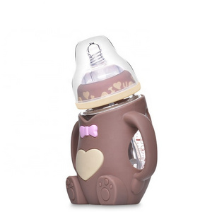 New Infant Baby Feeder Nursing Juice Milk Feeding Bottle BPA Free Anti-flatulence Design Silicone Nipple Baby Bottle