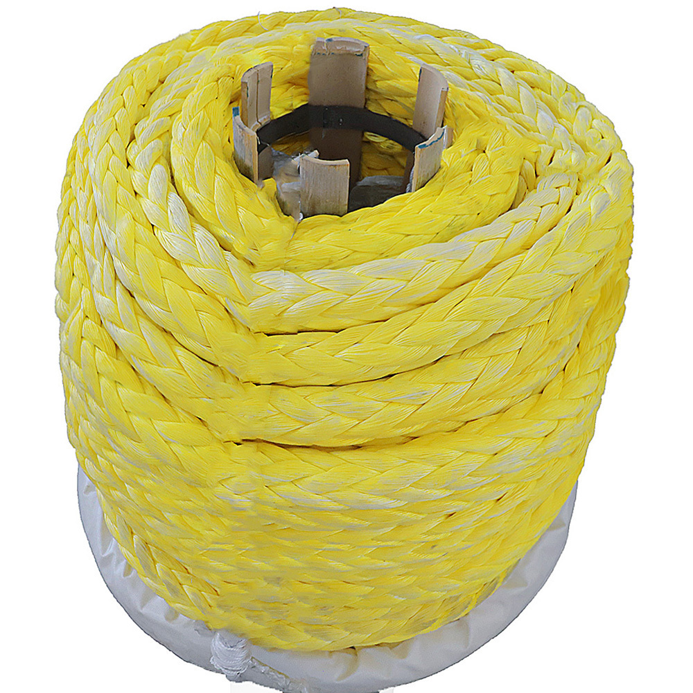 Dia 60mm 12 strands uhmwpe winch rope industry sling used uhmwpe lifting rope