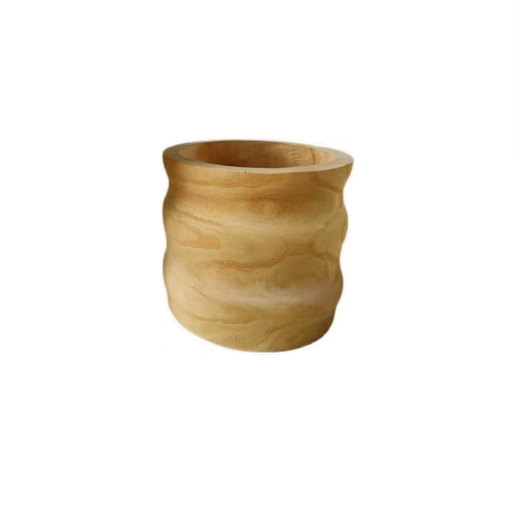 New Design Wooden Craft Waterproof Standing Garden Vase With Plastic Liner Decoration Flower Pot With Popular Discount