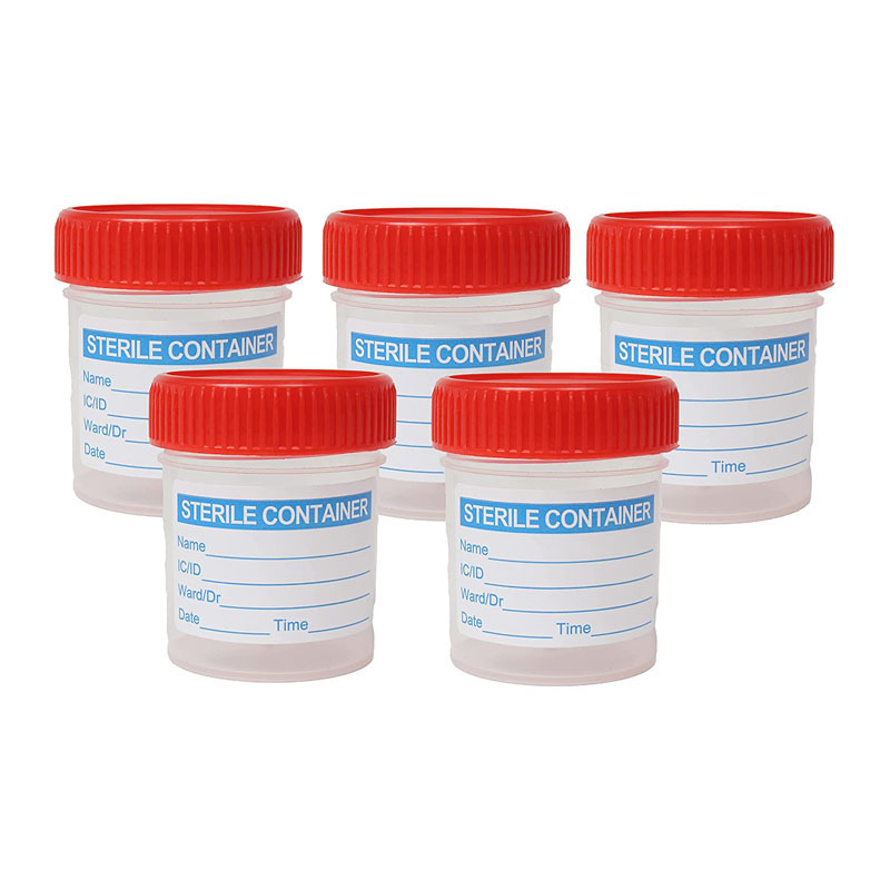 Disposable Plastic Medical Patient Test Cup Sputum Fecal Specimen Collector 30ml 60ml Stool Urine Container