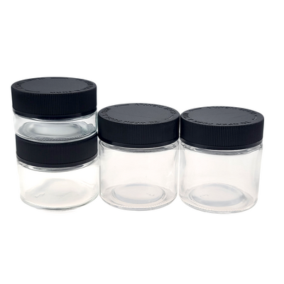 1 Oz 2 Oz 3 Oz 4 Oz Custom Logo Packaging Container Glass Jar With Child Resistance security Lids