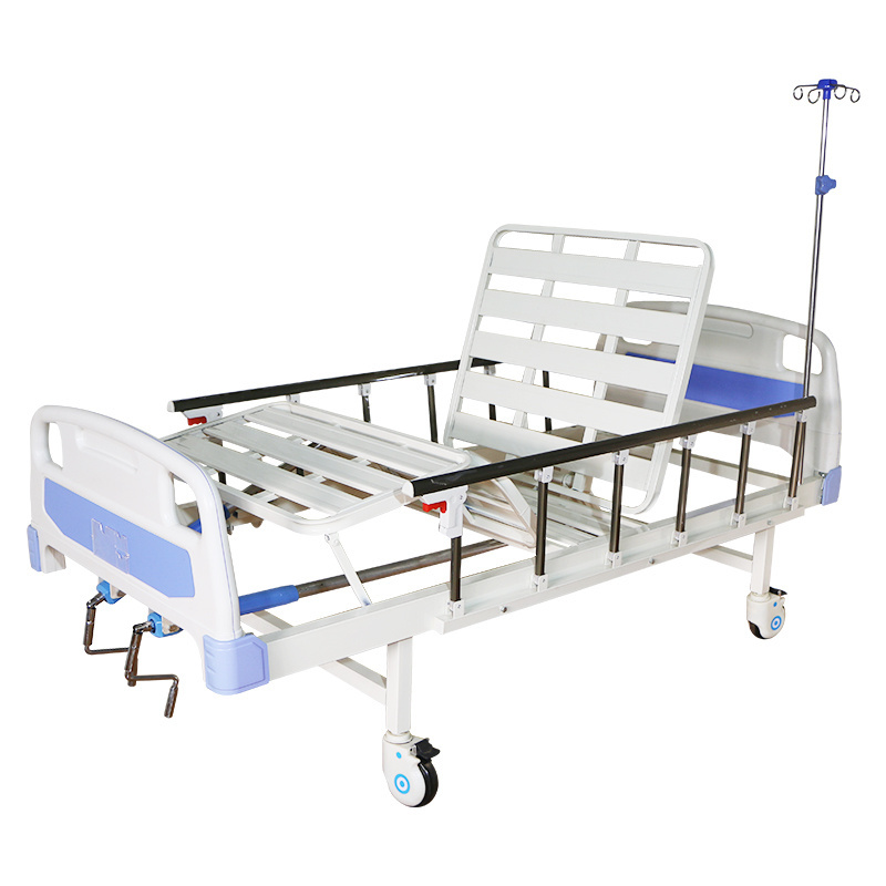 Factory wholesale Various Styles of Manual Two-function Two Cranks Clinic Medical Patient Hospital Bed for Sale for hospital