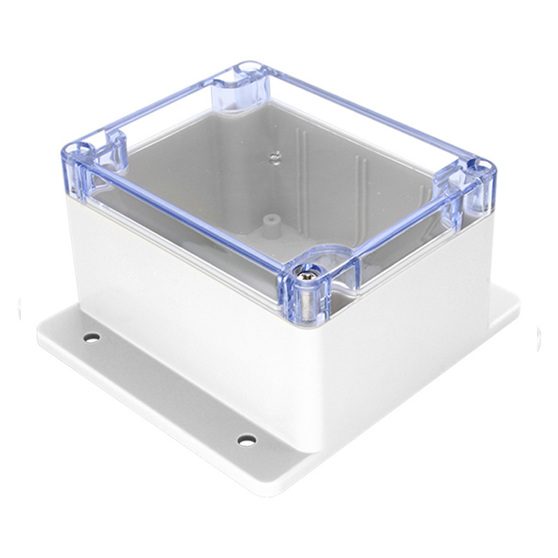 Waterproof Outdoor Junction Box ABS Plastic Electrical Enclosure With Mounting Plate Weatherproof Hinged Grey Cover For Projects