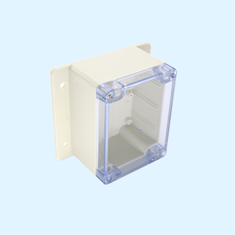 Waterproof Outdoor Junction Box ABS Plastic Electrical Enclosure With Mounting Plate Weatherproof Hinged Grey Cover For Projects