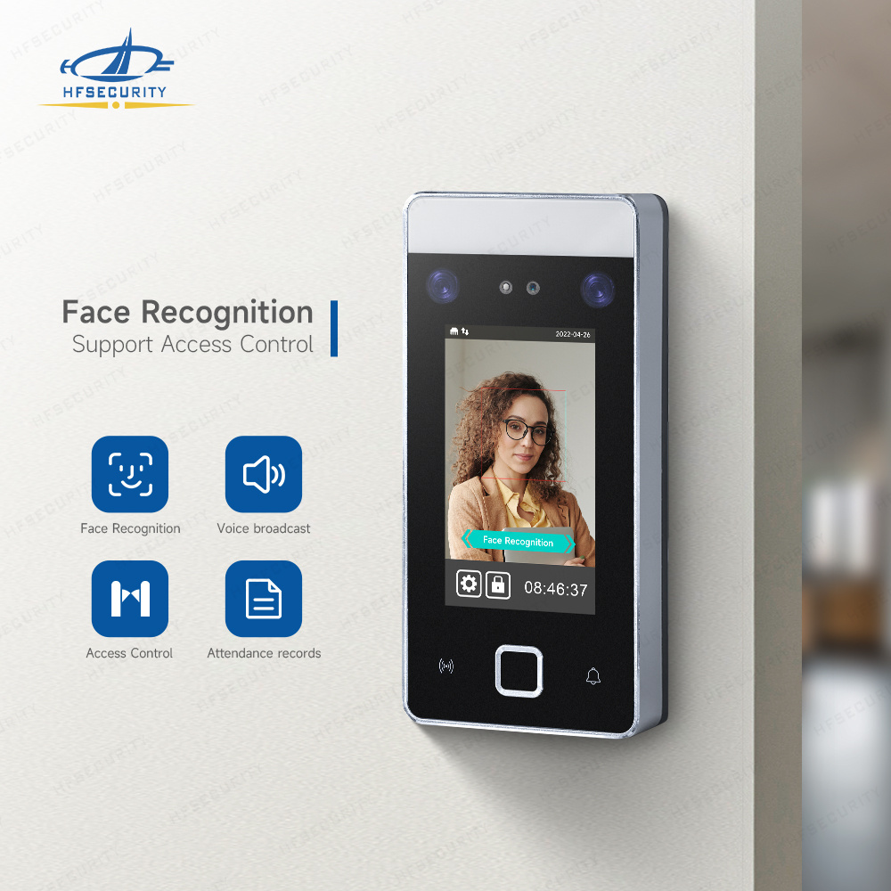 Hfsecurity HF-FR05M Face Recognition Biometric Fingerprint Palm Card Time Attendance Access Control Machine Fingerprint Reader