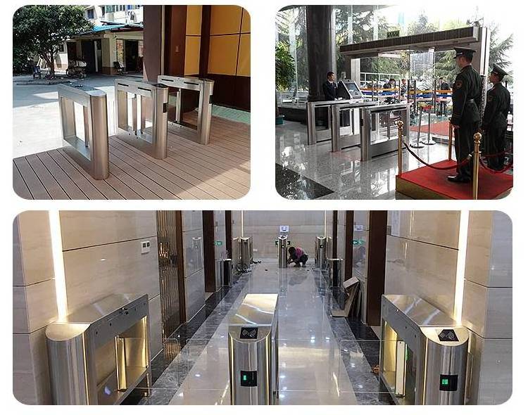 HFSecurity Automatic gym Turnstile Swing Speed Gate Barrier Turnstile Gate Turnstile Gate with Face Recognition