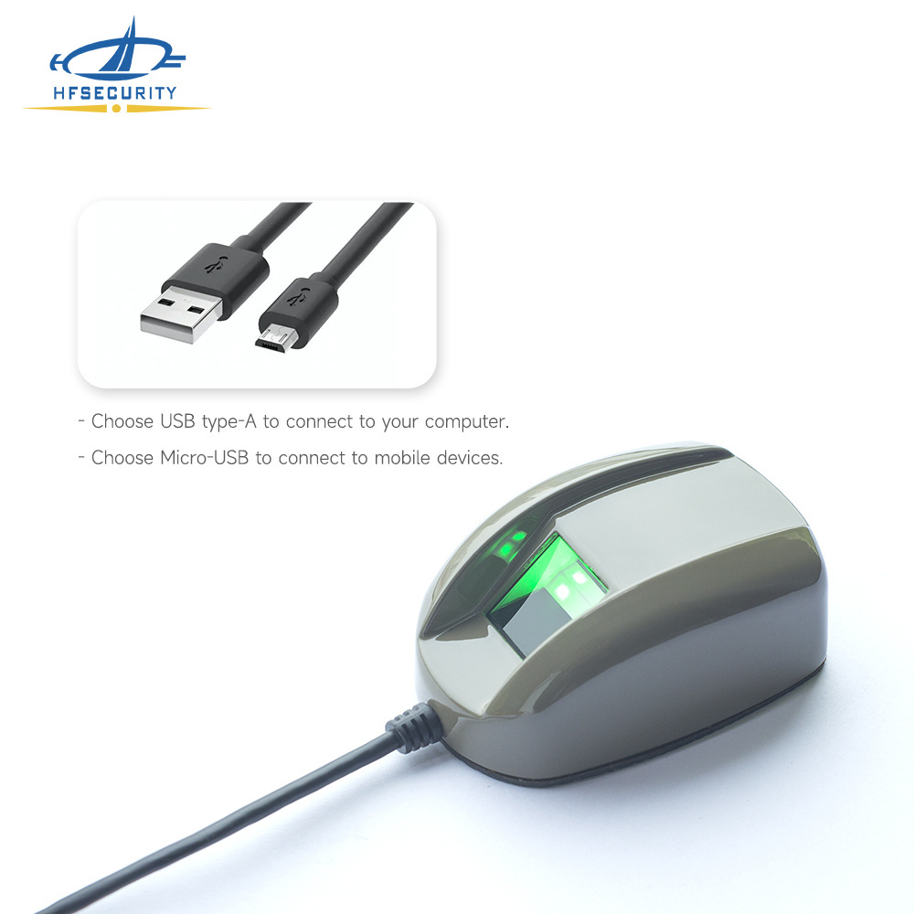 HFSecurity Portable USB Wins Android Biometric HF4000 Fingerprint Scanner Time Attendance with Free SDK