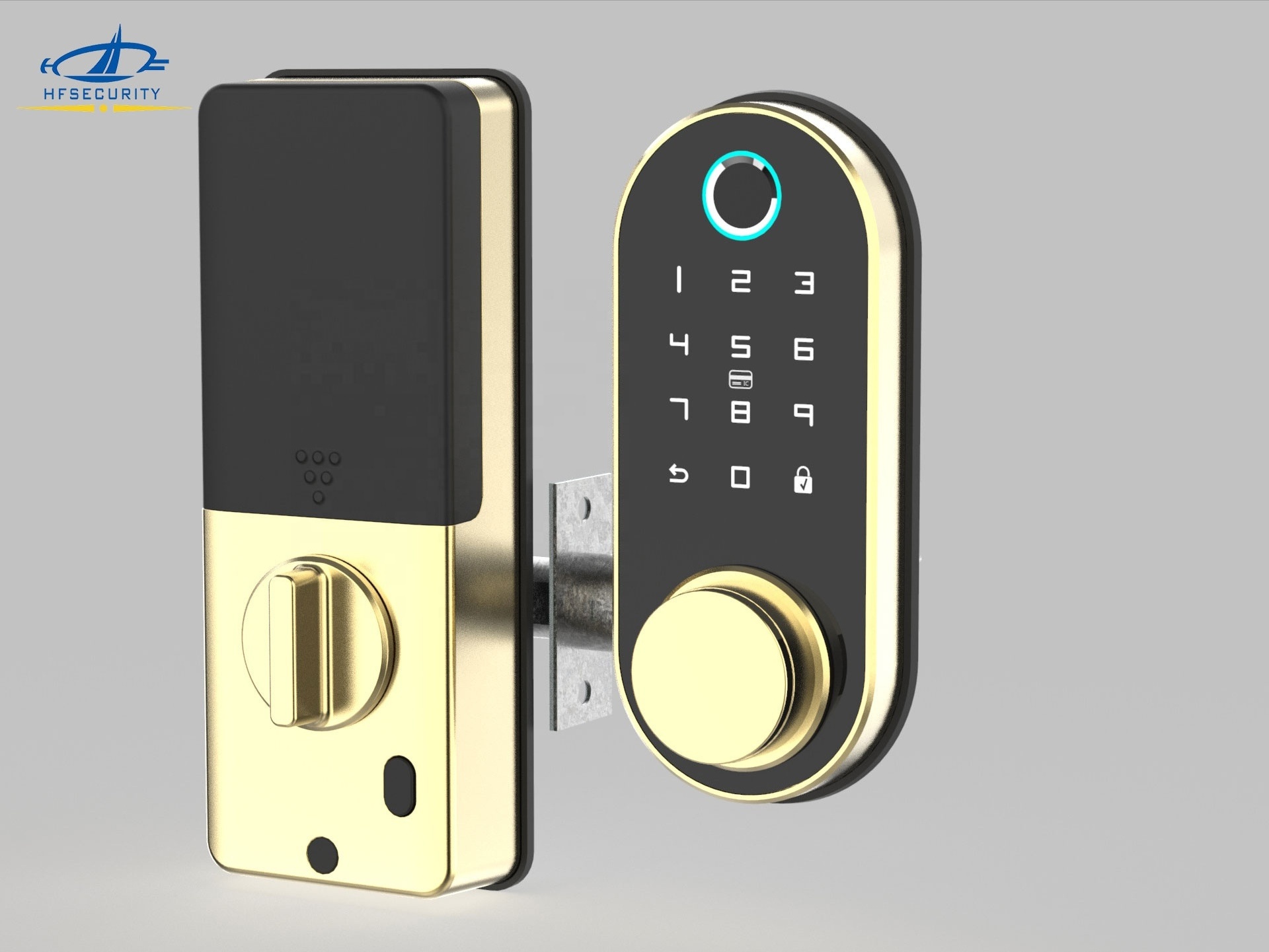 HF-BP03 Smart Wireless Access Control Fingerprint Card and Keypad Digital Smart Door Lock for Class Door Home Hotel