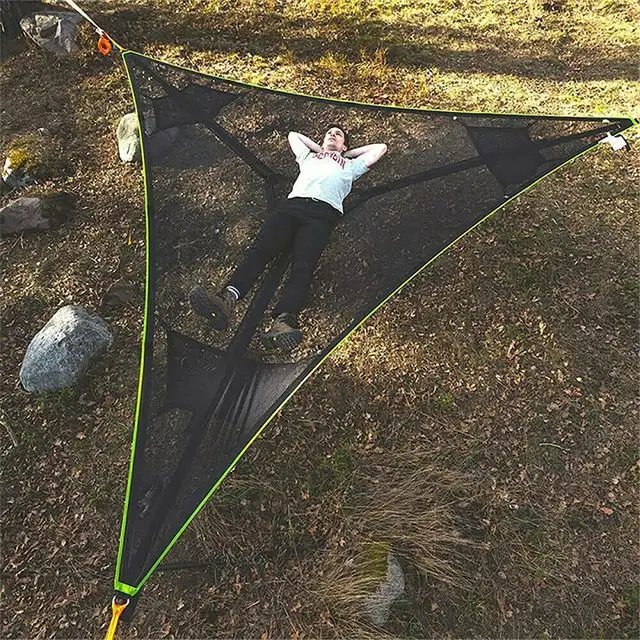 Nylon Portable 3 Person large hammock Outdoor Parachute Camping Nylon Tent Hammock