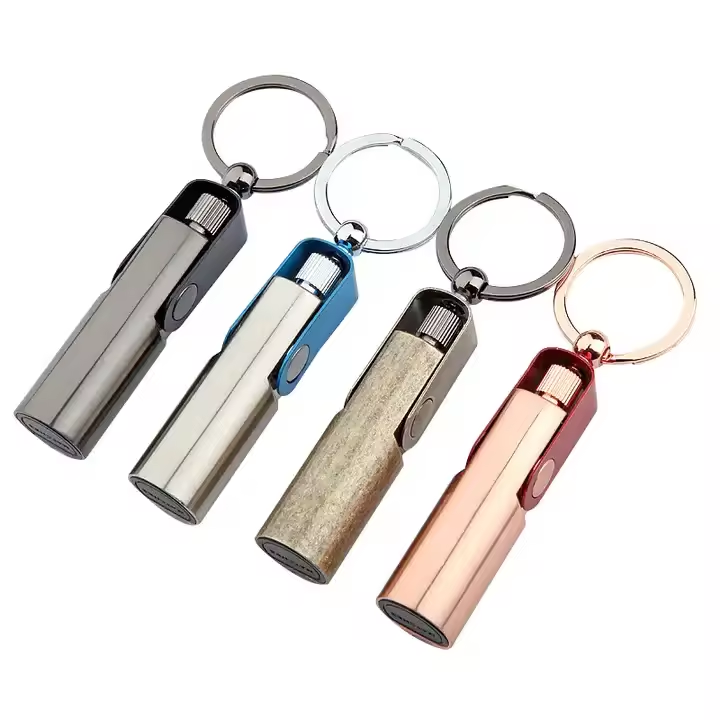 Wholesale Portable Metal Kerosene Cigarette Smoking Matchstick Flint Lighter Permanent Match Lighter with Keychain Accessories