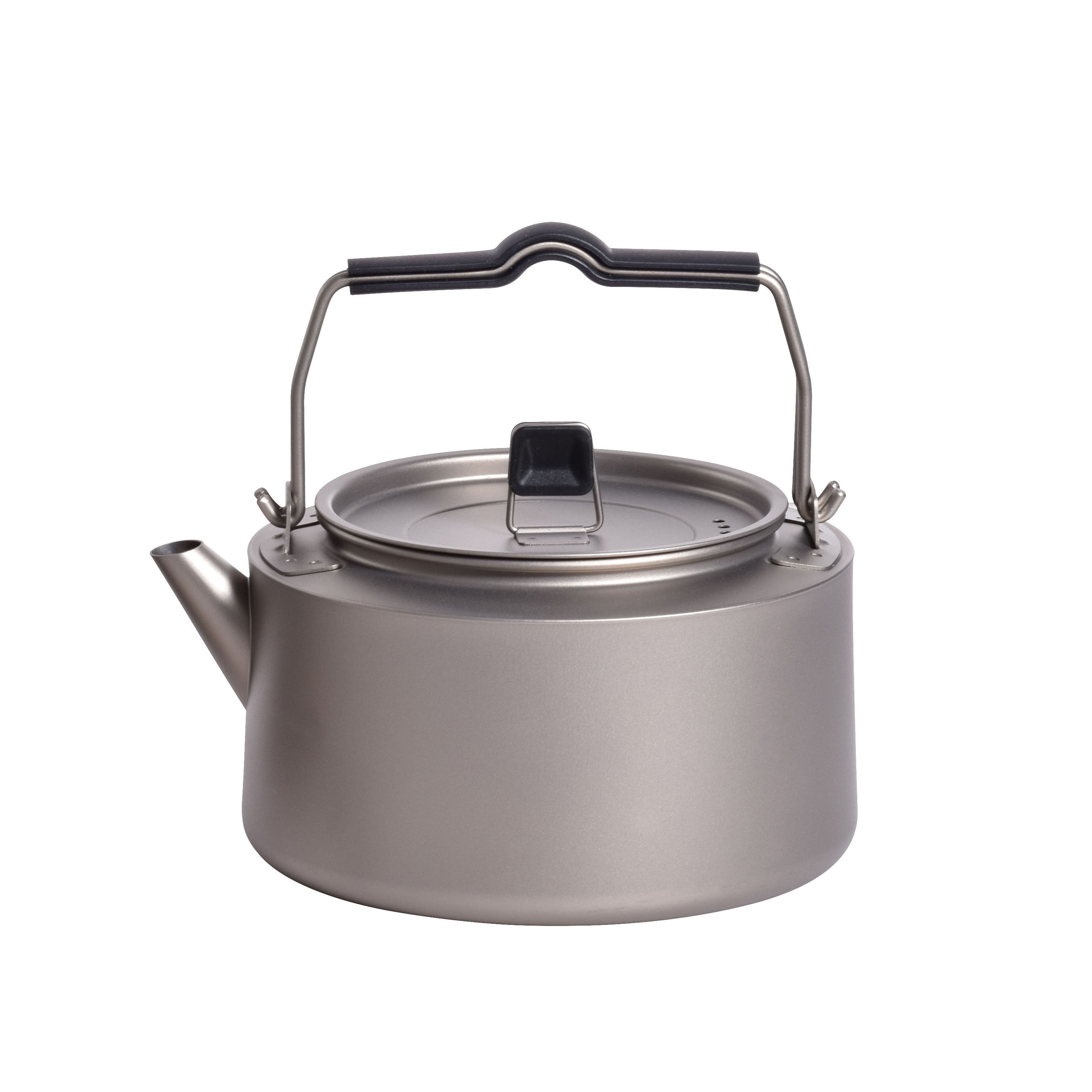 Convenient firewood picnic titanium alloy camping open flame outdoor portable ultra-light tea kettle to boil waterS