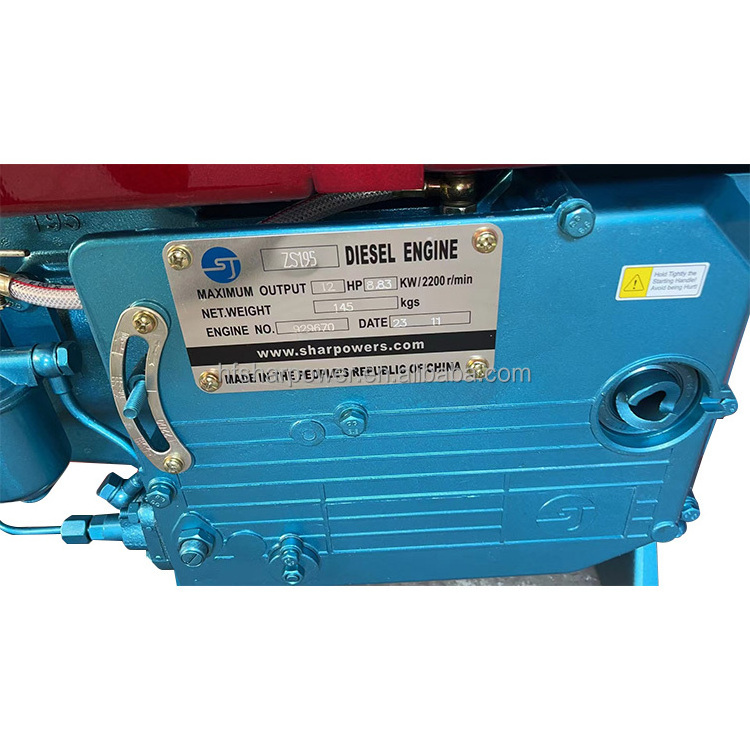 SHARPOWER wholesaler Chinese easy maintenance zs195 s195 195 12hp 14hp single cylinder water cooling diesel engine