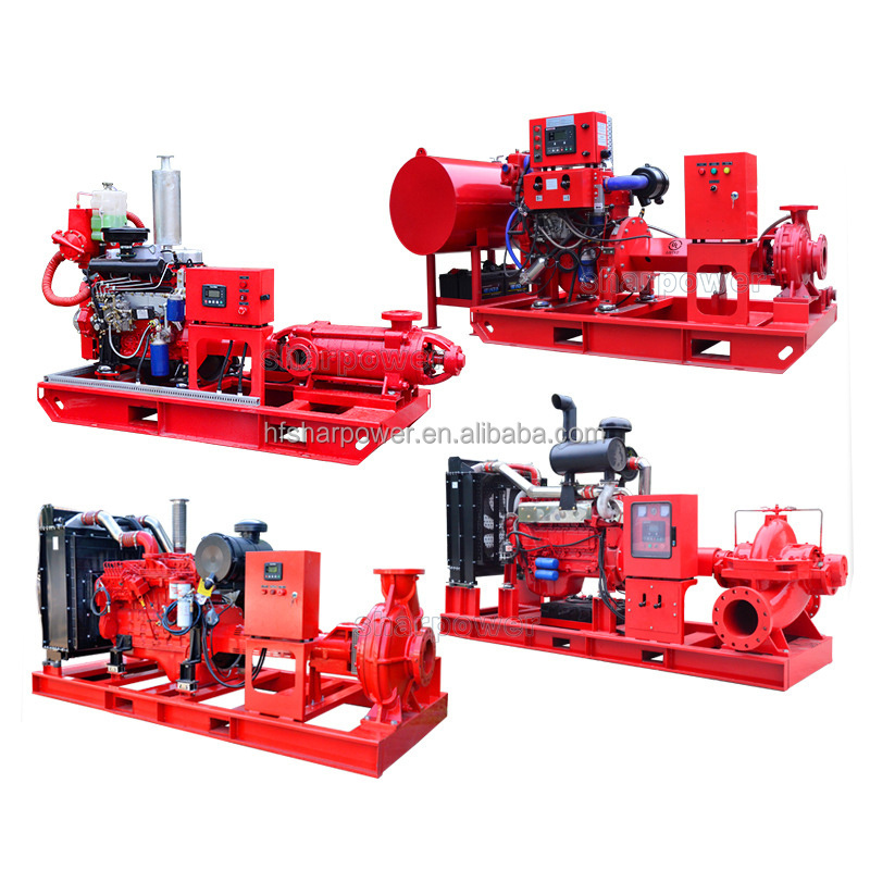 SHARPOWER 40mm 50mm 65mm 80mm 100mm 125mm 1.1kw-90kw diesel engine driven fire fighting water pump