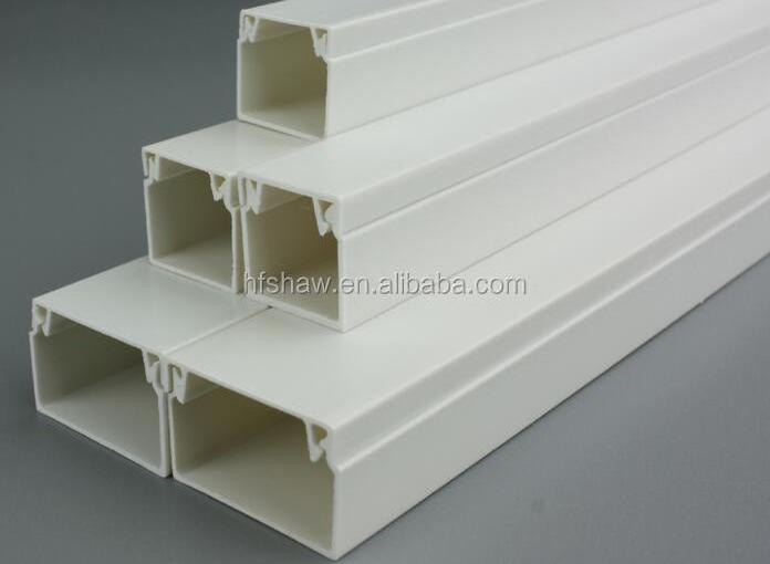 (High Quality)Plastic Solid Electrical Trunking ,Slotted Cable Ducts,Decoration Round PVC Wire Cable Trunking