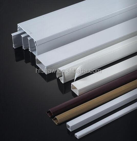 (High Quality)Plastic Solid Electrical Trunking ,Slotted Cable Ducts,Decoration Round PVC Wire Cable Trunking