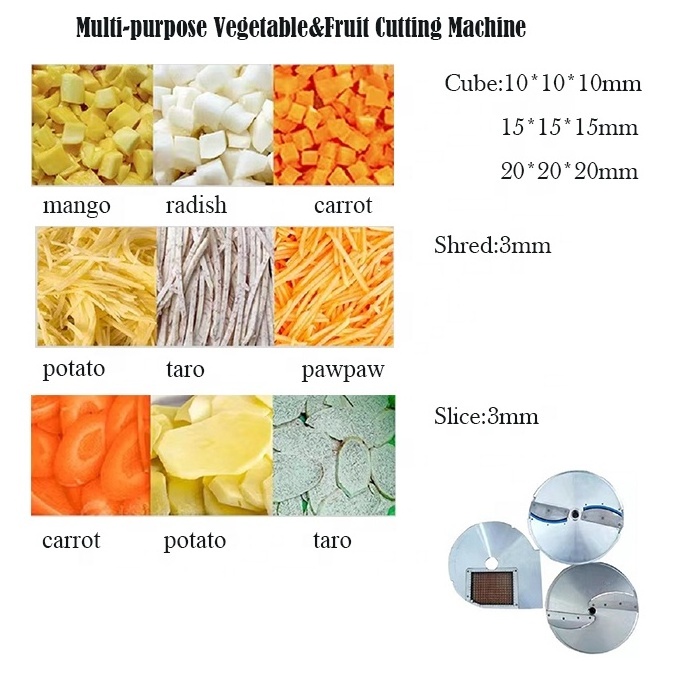 Industrial Vegetable Cucumber Carrot Dice Cutter Onion Ring Slicing Cutter Machine Cabbage Cutter for Catering