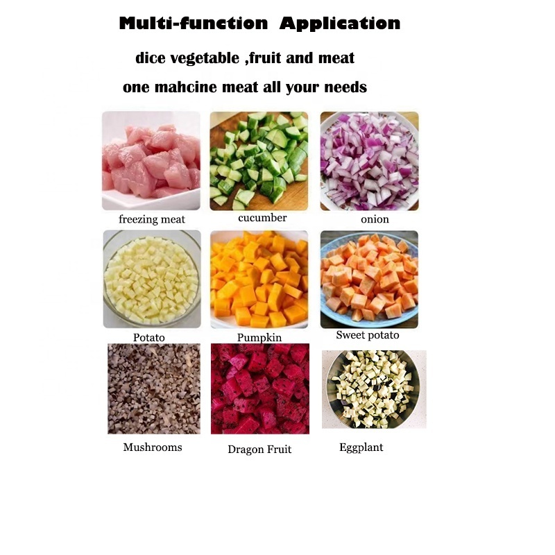 Multi-function automatic vegetable&fruit dicing machine potato onion mushroom pitaya cube cutting machine