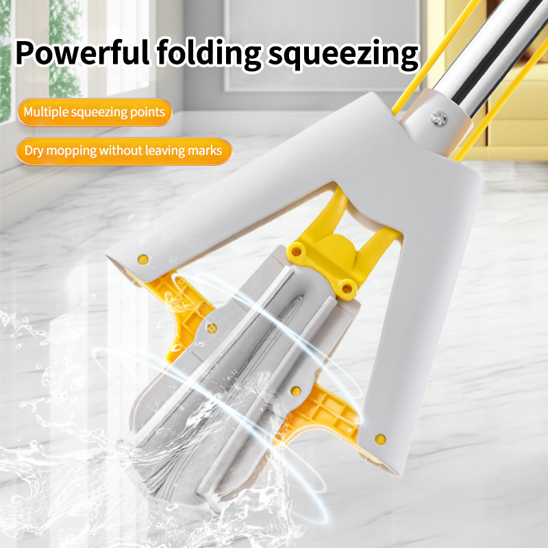 Magic cleaning products disposable mop high absorbent PVA sponge floor mop with bucket folding squeeze wet cleaning twist mop