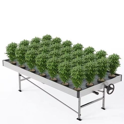 Agricultural Greenhouses rolling bench grow tables 4x8 flood table Ebb and flow tables hydroponic system