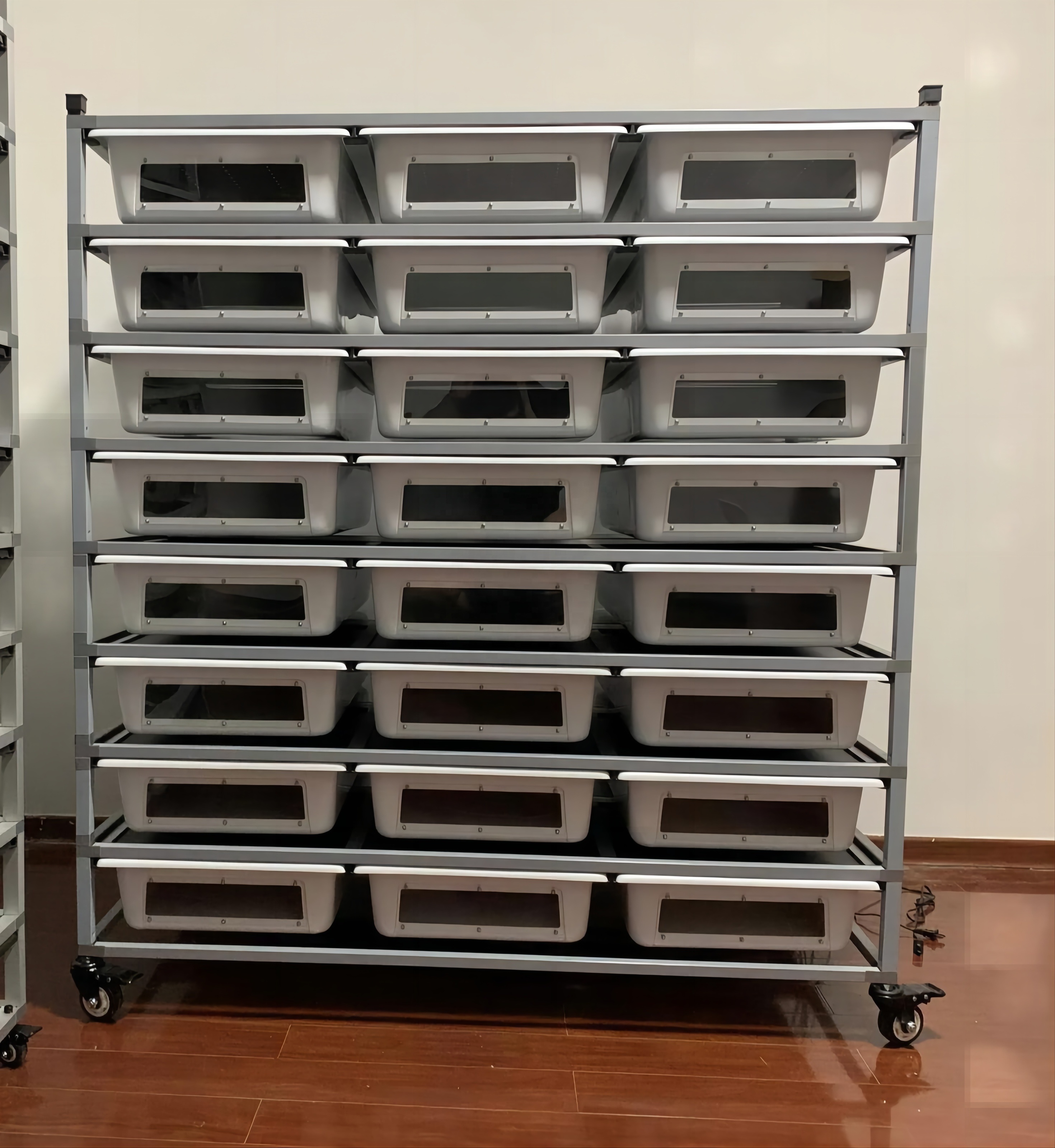 Reptile Rack System Small Python/Boa Reptile Rack 8 Levels With Tubs And Wheels