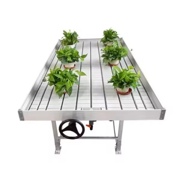 Agricultural Greenhouses rolling bench grow tables 4x8 flood table Ebb and flow tables hydroponic system