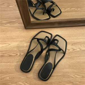 fast delivery fashion women soft cozy summer flat nonslip clip toe outdoor slides sandals slippers