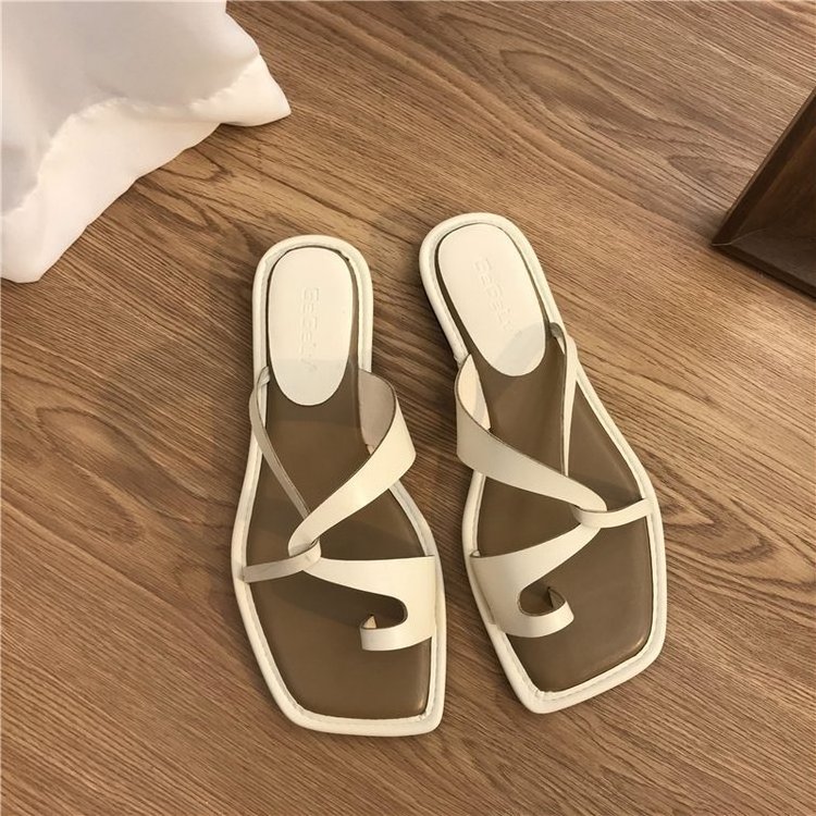 fast delivery fashion women soft cozy summer flat nonslip clip toe outdoor slides sandals slippers